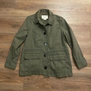 Kate Spade Broome Street Ruffle Military Jacket